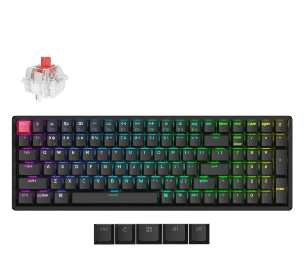 Keychron K4X J1 Mechanical SuperSwitch Red HS RGB Alu TKL - 1507494 - zdjęcie 2